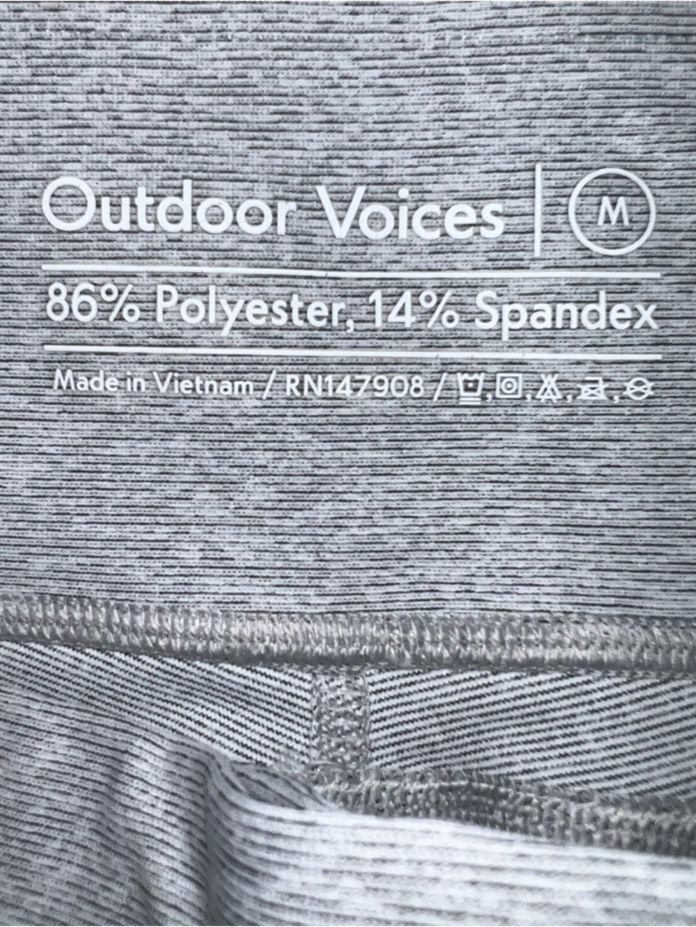 Outdoor Voices Heather Gray High Rise Leggings Size M Performance Activewear - Picture 9 of 10